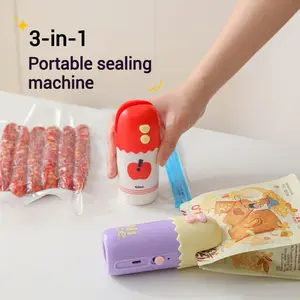 Three-in-one vacuum sealing machine, mini small household plastic sealing machine, portable sealing machine