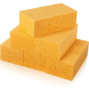 6 Pcs Large Sponge Bulk 7.9 x 3.9 x 2.4 Inch Grouting Car Sponge for Thick and Dish