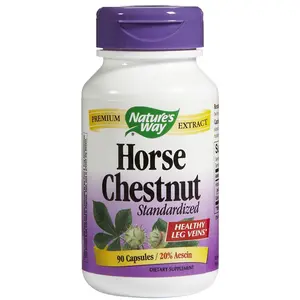 Natures Way Horse chestnut Standardized 90 Vegetarian capsule, 90 ct