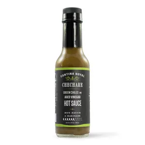 Chechare Green Chiles Hot Sauce - Bright, Fresh, and Zingy with Potent Spices - Aged House Vinegar - Perfect for Pork Tacos, Fried Food, and More - VEGAN & GLUTEN FREE - Garlic pickledvegetables