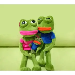 45cm Magic Expression Sad Frog Plush Toy Soft Stuffed Pillow Pepe The Sad Frog Animal Plush Doll Girls Boys Birthday GIfts Toys