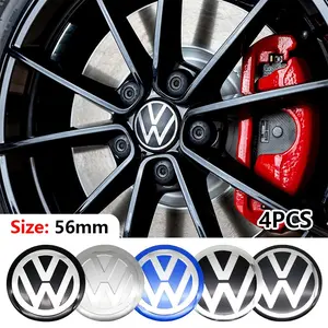 4pcs Volkswagen Wheel HUB Stickers for Polo Passat Golf Tiguan Jetta, Universal Center Cap Decals, Scratch Resistant Car Accessories