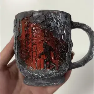 Bigfoot Forest Fire Mug - Bigfoot Mystery Forest Witch Flame Engine Mug