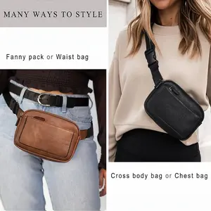 Sleek Sleek White Crossbody Bag with Adjustable Strap - Lightweight, Portable Waist Pack for Men & Women - Ideal for Outdoor Sports, Fitness & Casual Daily Use, Crossbody Bag