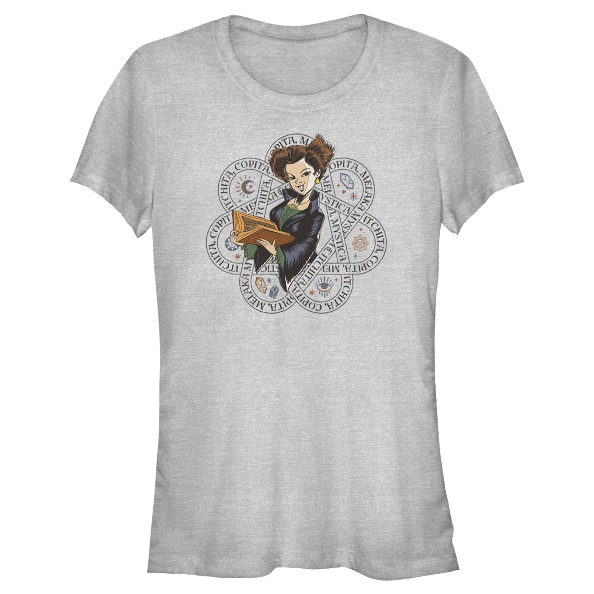Juniors Womens Hocus Pocus 2 Winifred Spell Book T-Shirt