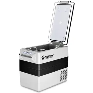 LazyCool™ 55-Quarts Portable Thermoelectric Electric Car Cooler Refrigerator for Beverage