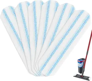 [FLASH SALE] 6 Pack Microfiber Replacement Mop Pads for O-Cedar H2prO Flat Mop System, Washable and Reusable Mop Pad Refills for O Cedar H2pro Flat Mop, Flat Mop Replace Heads for Wet Dry Floor Deep Clean
