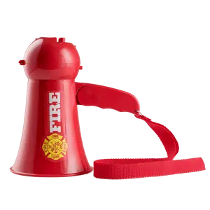 Fire Fighter Megaphone | Bullhorn Megaphone with Siren & Adjustable Volume - Fireman Role Play Costume Accessory For Pretend Play Fun