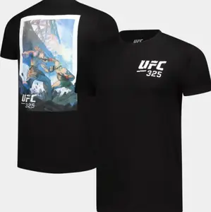 Mens Black UFC 325 Artist Series Shirt, UFC Fight Night Graphic Tee, Ultimate Fighting Championship Fan Apparel, MMA Sports Streetwear 1109V