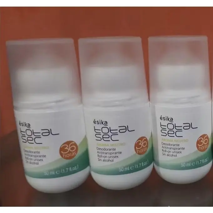 Esika Total Sec Unisex Deodorant 36 Hours Protection 50ml Alcohol-Free Roll-On