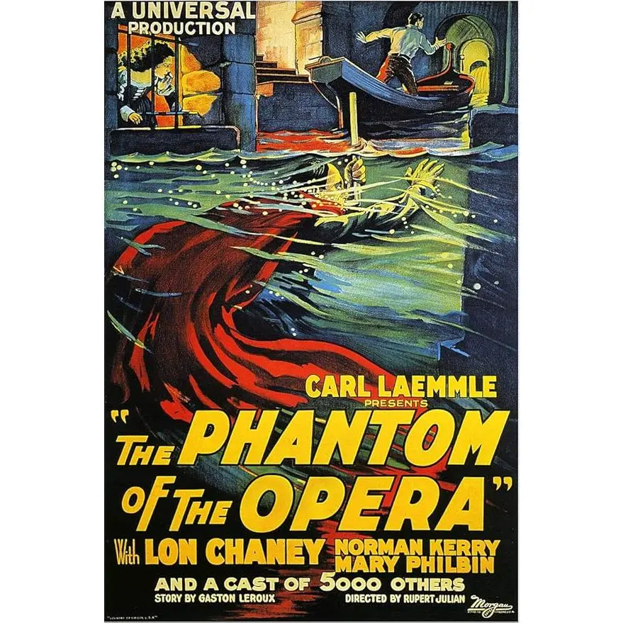 American Gift Services - The Phantom of The Opera Vintage Horror Movie Poster