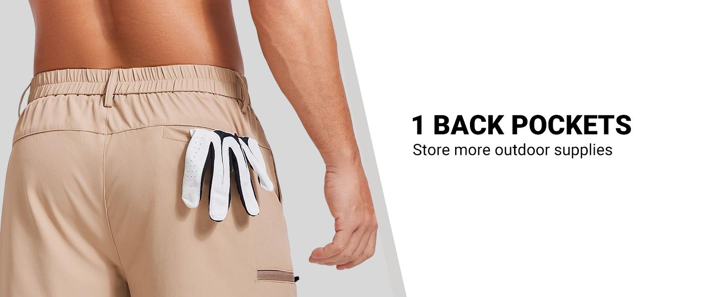 COOFANDY Men's Casual Golf Shorts 9" Lightweight Stretch Quick-Dry Shorts for Hiking Work with 4 Pockets