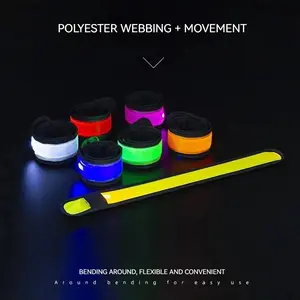 Luminous Flashing LED Light-up Armband, Colorful Sports Wristband, Fluorescent Accessories for Festival Parties and Concerts, Universal Wristband for Outdoor Night Running for Adults and Children, Luminous Wristband Atmosphere Decoration