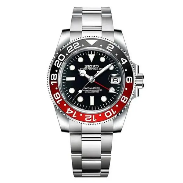 Seiko Black and Red Mod Watch