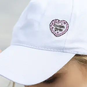 "Bookish Girly" Heart Pin