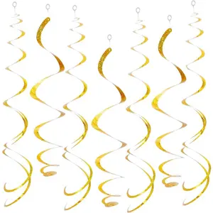 30 count   Swirl Decorations Swirls Party Decorations Plastic Party Streamer for Ceiling, 26"