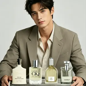 Men's 4-Piece Eau De Toilette Gift Set, Flower of Story Fragrances, Mountain Retreat, Past Memories, the Ideal & Young Spirit