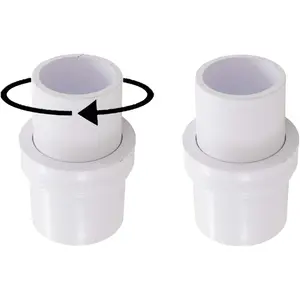 1-1/2" Pool Vacuum  Swivel Adapter Connector for Manual Vac Vacuum  Replace Pentair R201566 258 Hose Swivel Adapter (2 Pack)