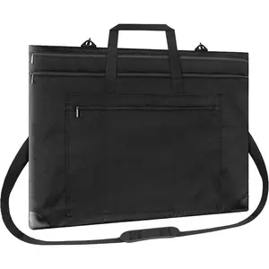 Light Weight Art Portfolio Bag, 24x36 Artist Canvas Case with Detachable  Strap, Leather Corners, Art Portfolio Case for Artwork, Poster, Sketching, and Drawing (24" x 36" Black)