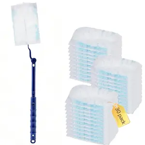 Humwam 30-Count Disposable Duster Refill with 90cm Extendable Handle – Ideal for Home Surface Cleaning