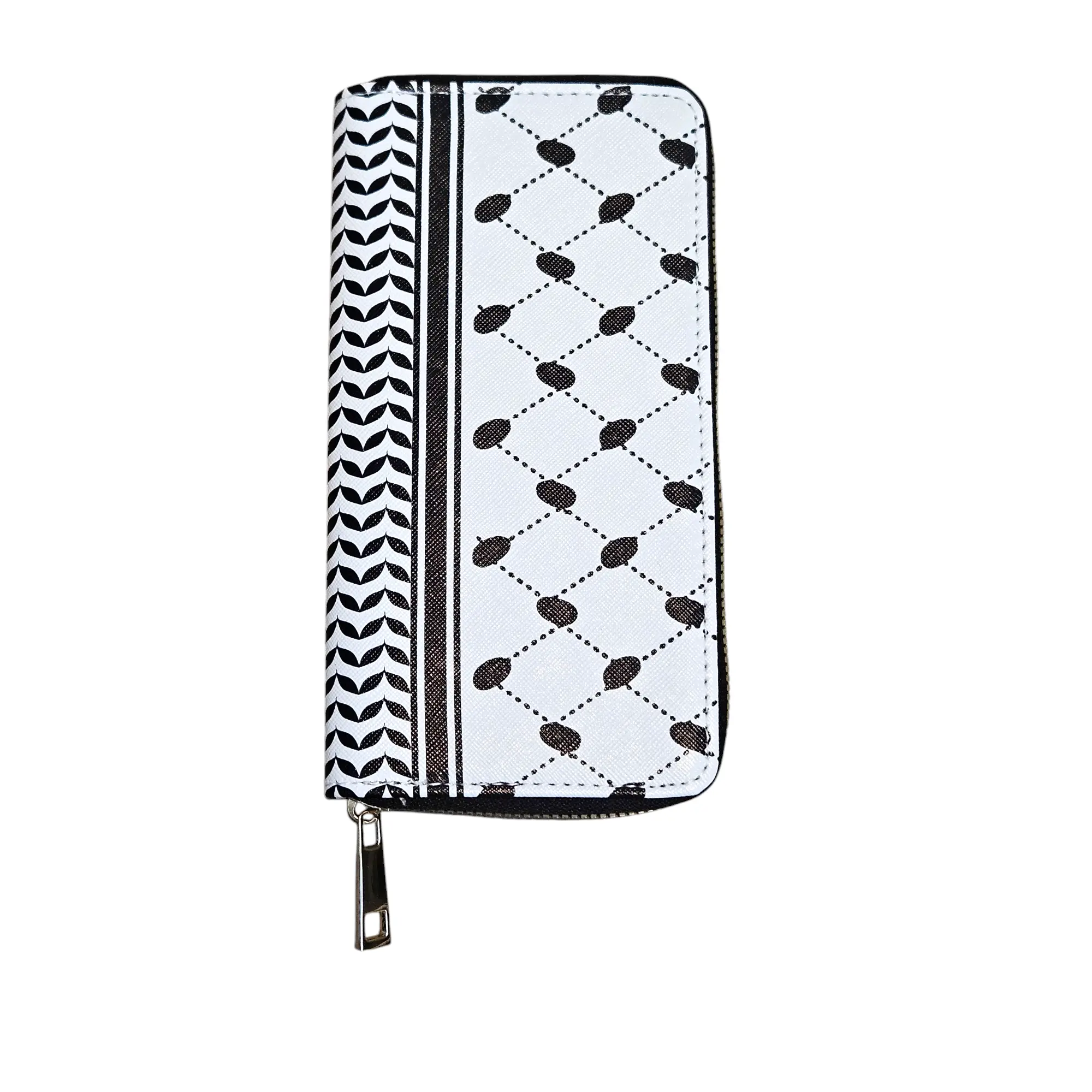 Zipper Wallet with Keffiyeh Pattern – Stylish and Functional Palestinian Handbag