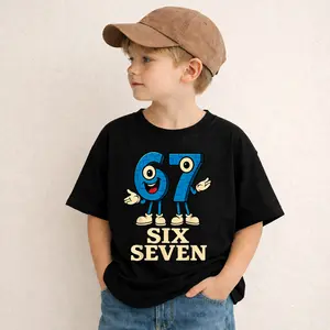 67 Six Seven Youth Kids Shirt - Funny Italian Brainrot Meme T-Shirt for Boys Kids Gaming Viral TikTok Shirt | Bruh T-Shirt, Short Sleeve Crewneck Solid Basic Tees Casual Tops 5-14 Years