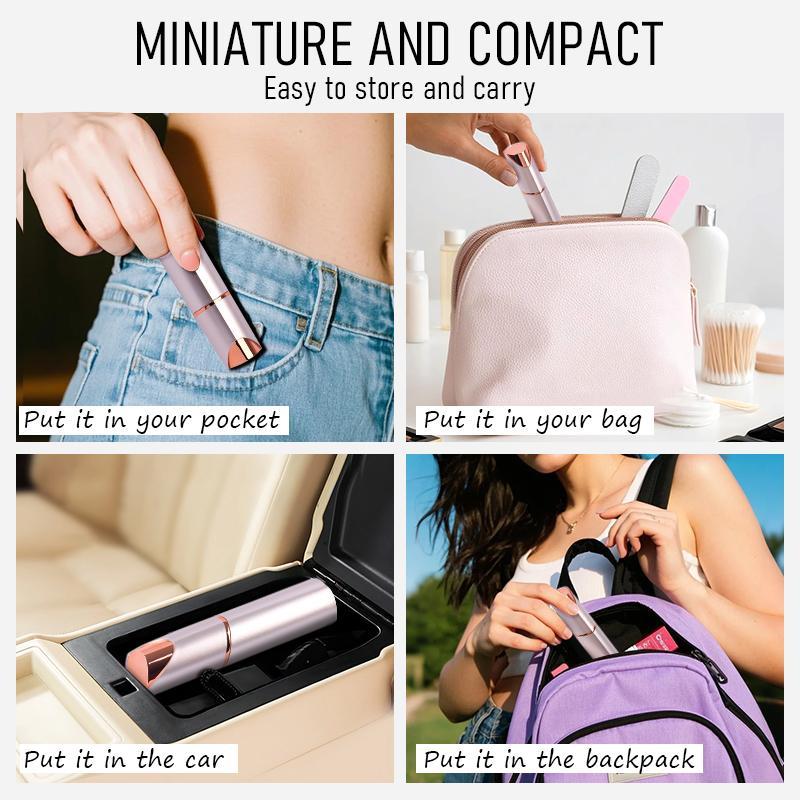 Aibesser 2 in 1 Rechargeable Waterproof facial & eyebrow hair trimmer,Electric Eyebrow Trimmer, Lip Facial Body Hair Removal Tool, Facial Hair Care Tool, Electric Shaver Women, Epilator Hair Remover with Complete Accessories Kit Lightweight  Smooth Brush