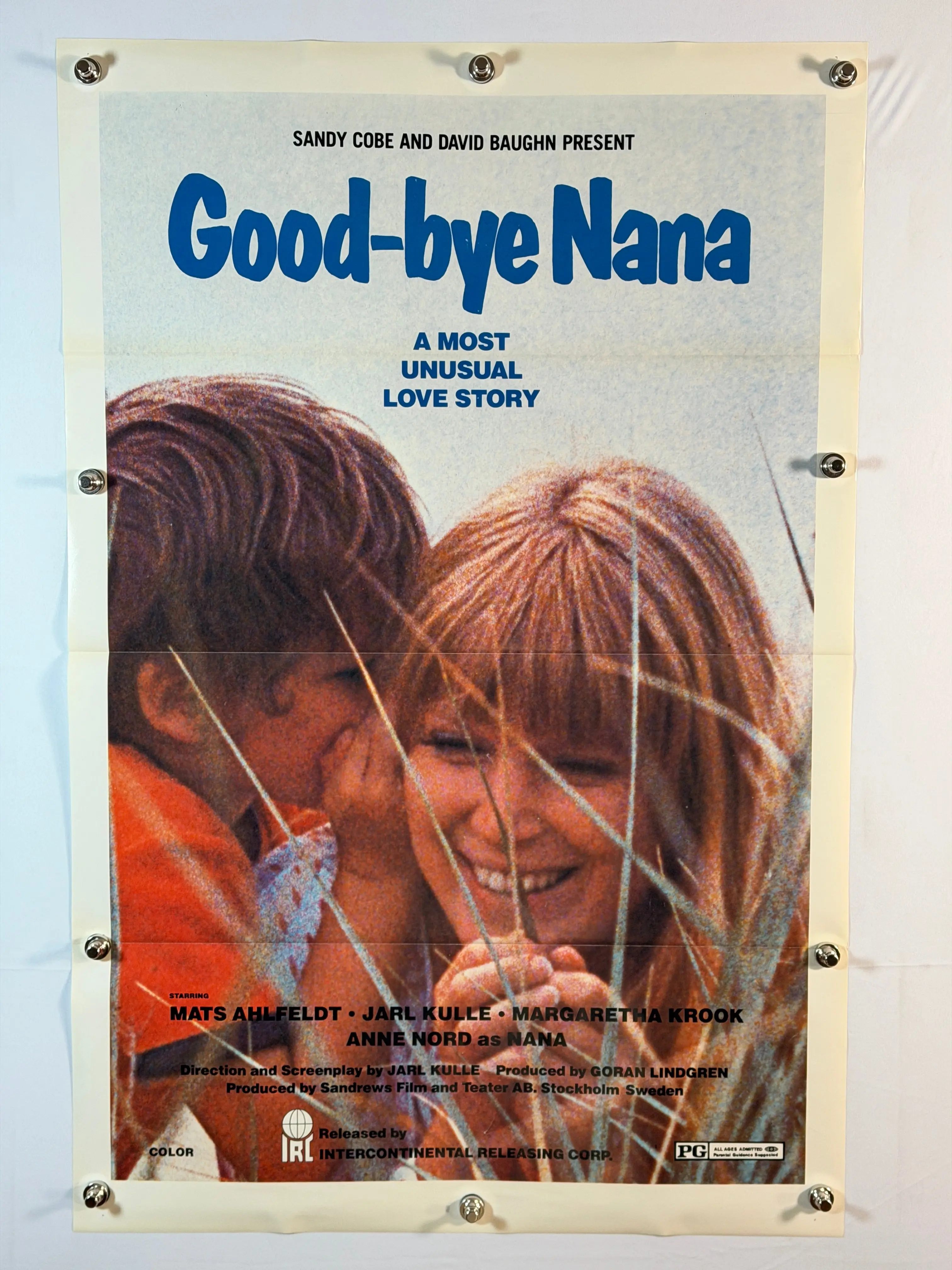 GOOD-BYE NANA 1970 Original Rolled SS Movie Poster, 27x41 in Swedish Drama Wall Art, Home Decor for Living Space