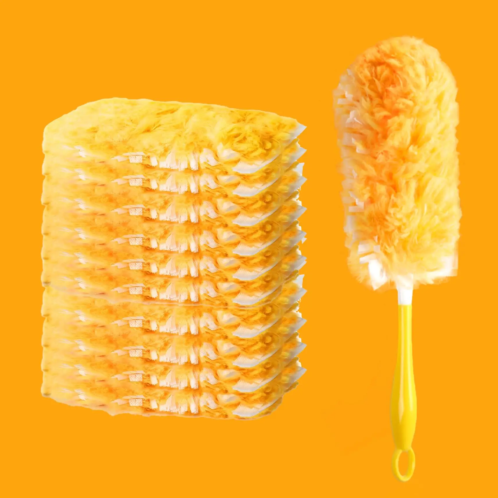 Heavy Duty Duster Refill Set without Handle, 10pcs/set Microfiber Multi-surface Duster Refill for Swiffer Heavy Duster, Dust Removal Tool for Ceiling