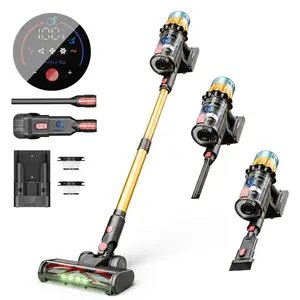 OMNIRA Cordless Vacuum Cleaner, 650W 55KPA 70Mins Vacuum Cleaners for Home, Self-Standing Stick Vacuum with Touch Screen, Anti-Tangle, Lightweight Wireless Vacuum for Hard Floor/Carpet/Pet Hair/Car