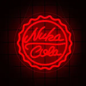 Nuka Cola-Neon Signs Game Signs for Wall Decor  Neon Light Up Signs for Gamer Room Bedroom Man Cave Neon Wall Sign Hanging Decor Light Led Neon Lights