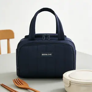 7L Lunch Bag & Lunch Box for Women, Quilted Puffer Insulated Lunch Bag,Large Capacity Lunch Bag for Women,Reusable Cooler Bag for Picnic,Work,Travel