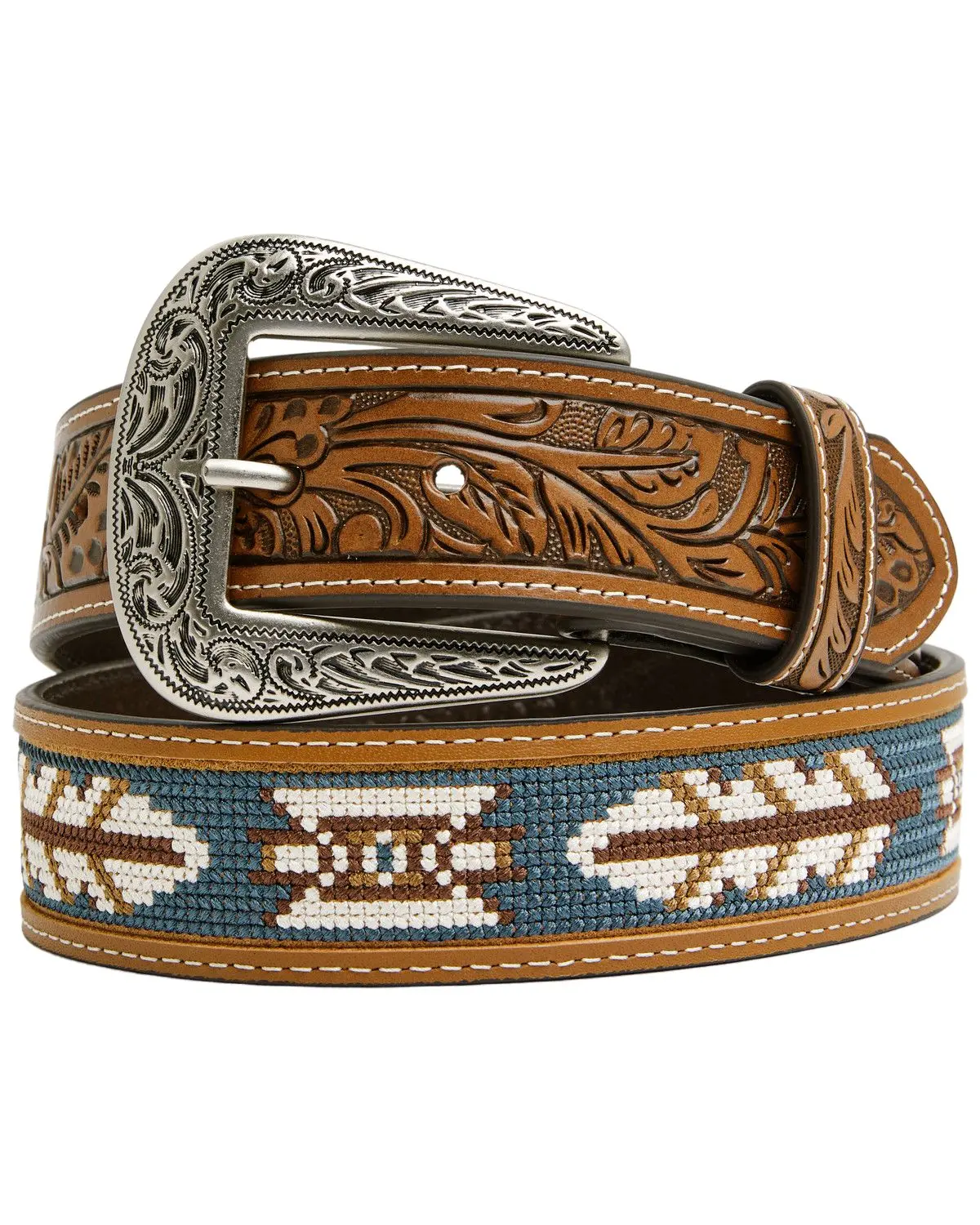 CODY JAMES Brown Cowboy Western Faux Leather Belt with Silver Buckle Size 24 Cody James Boys main image 4