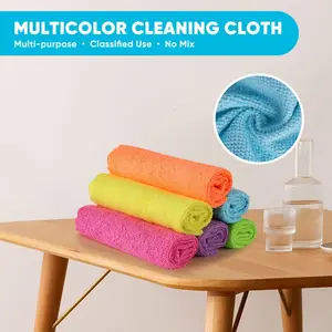 100-Pack Microfiber Cleaning Cloths, Lint-Free, Highly Absorbent, Long-Lasting Reusable Towels (12x11 in) for Household Glass, Kitchen, Car Cleaning