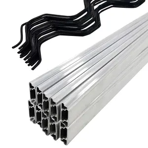 Garvee 20-Pack Greenhouse Wiggle Wire & Lock Channel Kit (6.6ft) - PVC-Coated Spring Wire with Aluminum Track for Plastic Film, Garden Greenhouse Repair Hardware & Insulation Accessories