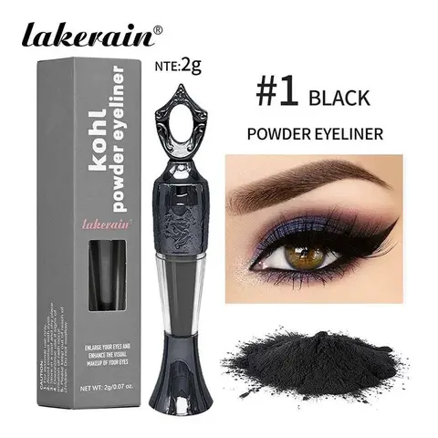 Long Lasting Eyeliner Powder with Brush, 1 Count Eye Liner Powder, Professional Eye Makeup Tool for Women, Cosmetic