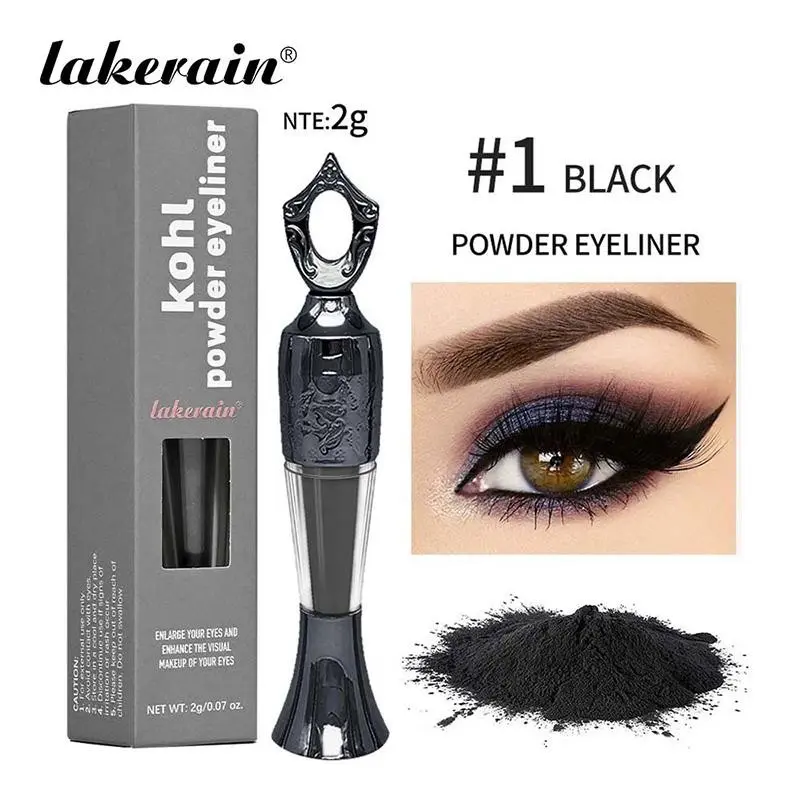 Long Lasting Eyeliner Powder with Brush, 1 Count Eye Liner Powder, Waterproof Eyeliner Professional Eye Makeup Tool for Women, Cosmetic, Eye Makeup Supplies, Eye Makeup Products, Longwear Eye Liner, Eyeliner Pencil Alternative