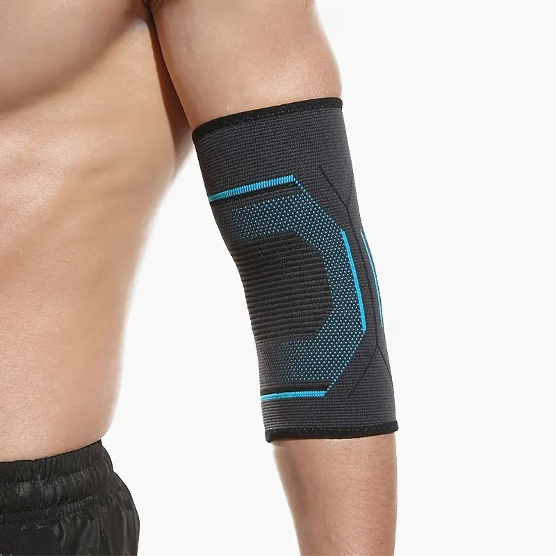 Breathable Knitted Elbow Compression Sleeve, Elbow Support Brace for Men & Women, Basketball, Gym, Fitness, Weightlifting, Pickleball, Volleyball, Tennis, Workout, Pain Relief, Joint Support, Moisture Wicking, Anti-Slip, Sports Recovery