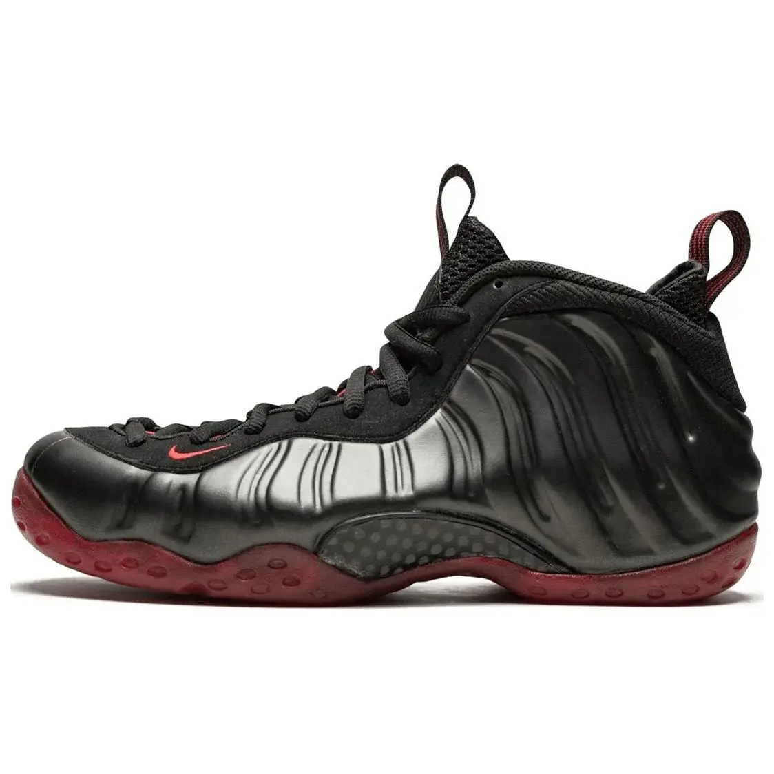 Nike Air Foamposite One Cough Drop 2025 Retro Durable Non-slip Mid Top Basketball Shoes Unisex Black Varsity Red IB2219-001