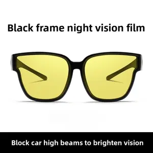 Prescription sunglasses - trendy polarized uv protection driving glasses for men, red night vision goggles, vacation accessory， transparent frame, outdoor beach travel, stylish retro sport fashion glass, gift packaging, daily accessory