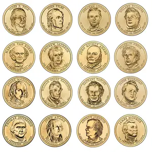 US 250th Anniversary Coin, 4th of July Metal Coin, Presidential Collection, Vintage Style Souvenir Gift for History Lovers, Coin Collectors, American.