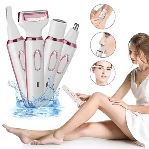 4 in 1 Electric Lady Shaver, 1 Set Body Hair Removal Epilator, Cordless Body Beauty Instrument for Women, Personal Care Appliances for Daily Use