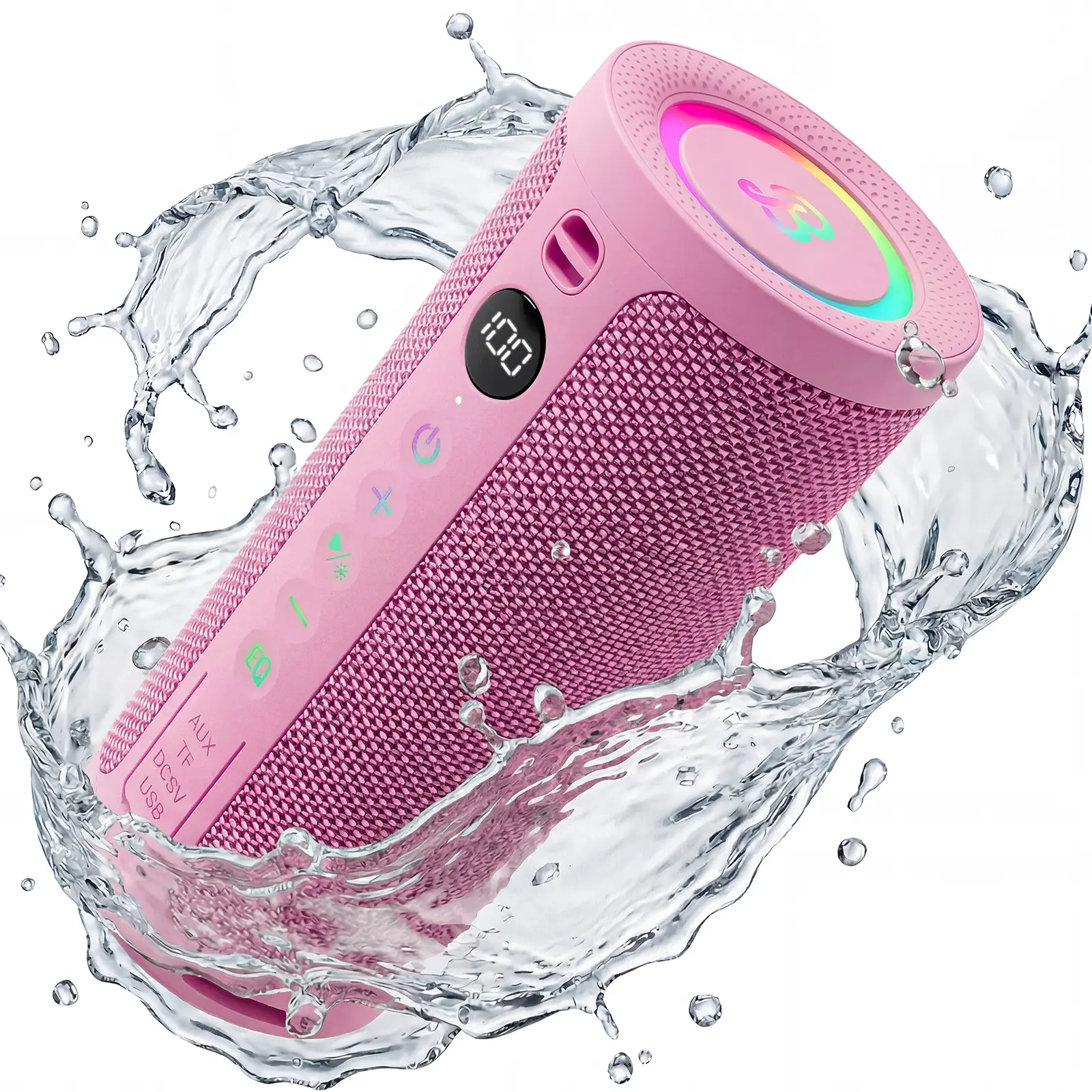[Summer Vibes] BassBloom Roar 3 Portable Bluetooth Audio Speaker,20W Powerful Sound with JIKE Bass,IPX6 Waterproof,24H Playtime,Bluetooth 5.4,RGB Lights,Wireless TWS Speaker Pairing for Smartphone,Outdoor for Camping and Beach, Garage summerwins