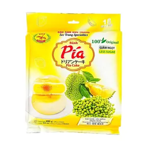 Dragonfly Brand Vietnamese Green Bean Durian Salted Egg Yolk Sandwich Cookies 400g - Low Sugar Snack
