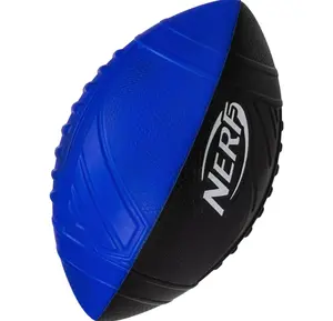 Nerf Kids Foam Football - Pro Grip Youth Soft Foam Ball - Indoor + Outdoor Football for Kids - Small Foam Football - 9" Inch Youth Sized Football - Blue + Black