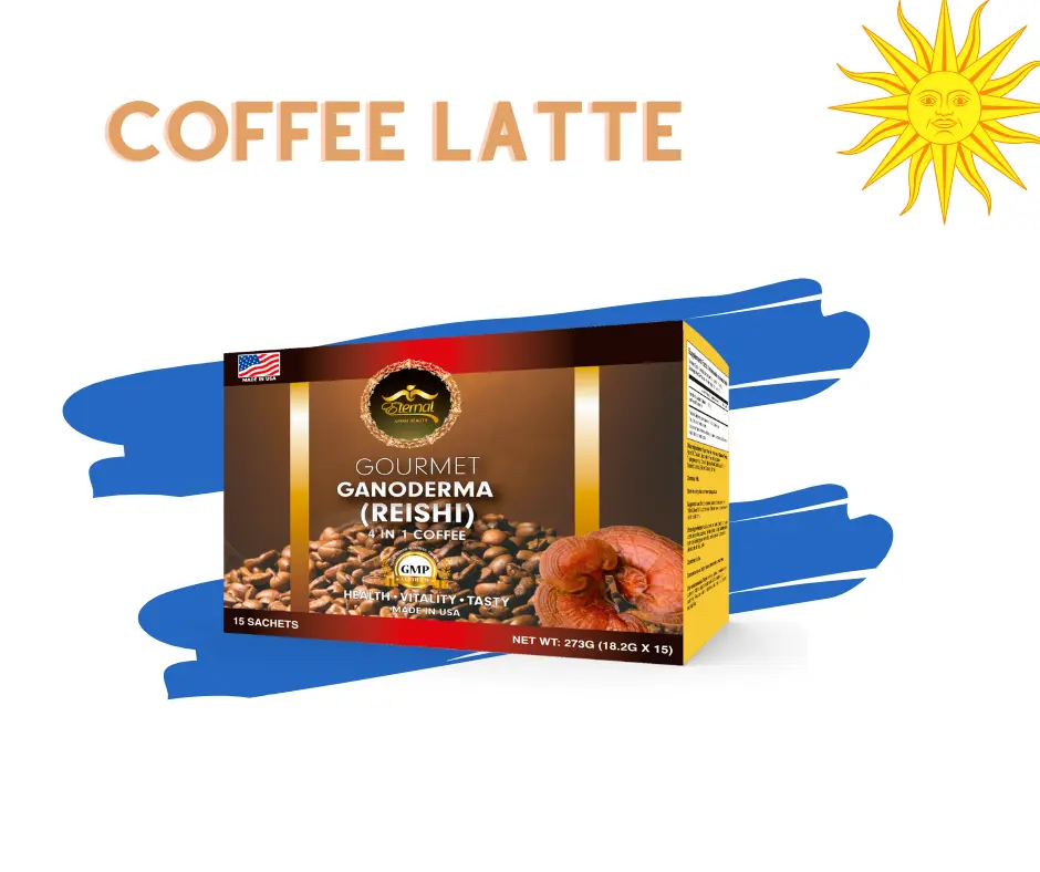 Gourmet Ganoderma Reishi Coffee Latte 4 in 1 Creamy Milk Instant Coffee 15 Sachets 273g