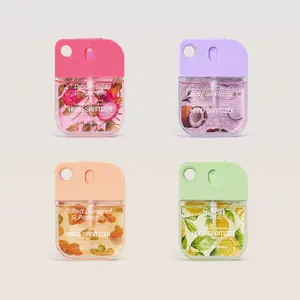 Wish Hand Sanitizer Spray Set Coconut Cream & White Florals+Golden Citrus+Dragonfruit & Jasmine+Salted Caramel & Pistachio (1.2 fl oz / 1.5 fl.oz*4)