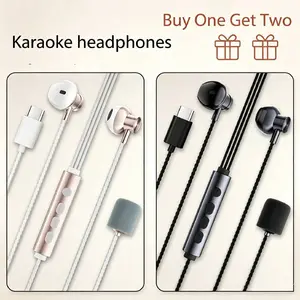 Free delivery Karaoke Sound Card Wired Headphones, Professional Dsp Chip, 8 K-Sing Modes, Real-Time Monitor, Supports Karaoke/streaming/gaming/voice Chat,Type-C/Lightning compatible