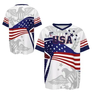 ⚽️V-Neck USA Bald Eagle Graphic Sports Shirt, 2026 USA Fans Jersey, Gift for Soccer Fans, USA Sports Jersey for Player