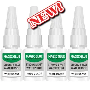 4pcs Magic Glue Super Adhesive Gel Control, Clear, Crazy, Metal, Nail, Cyanoacrylate Adhesive Instant Glue, Quick Dry Plastic, Wood, Leather, Glass Glue, 3D Printed Modelsuper Adhesive For Plastic, Wood, Metal Glue, Crafts, & Repair, Clea